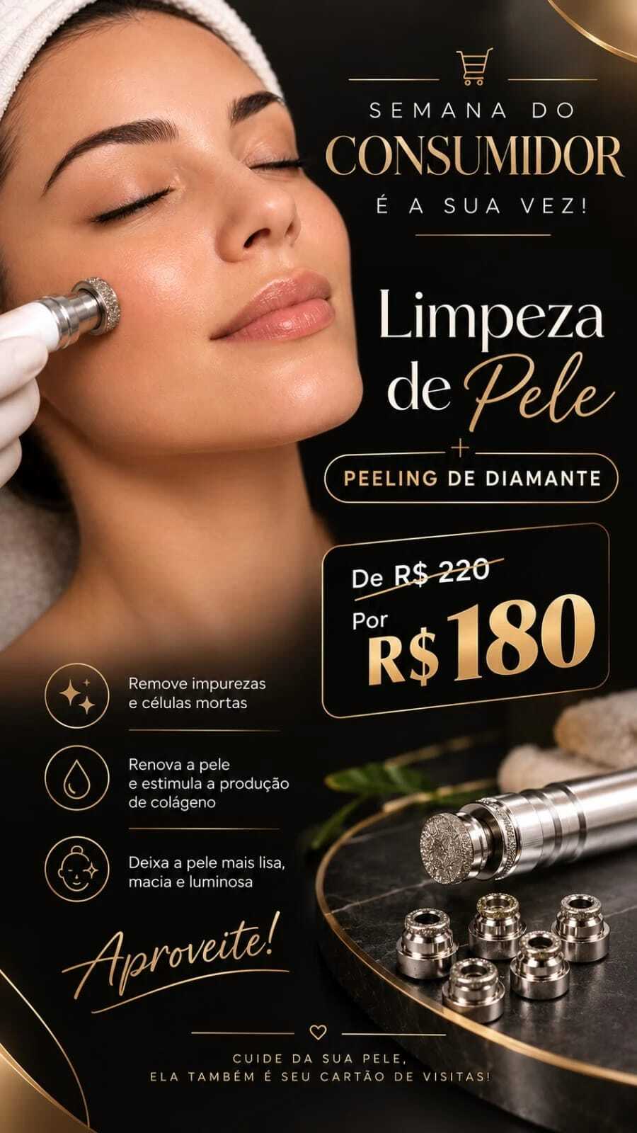 Limpeza de Pele com Peeling de Diamante